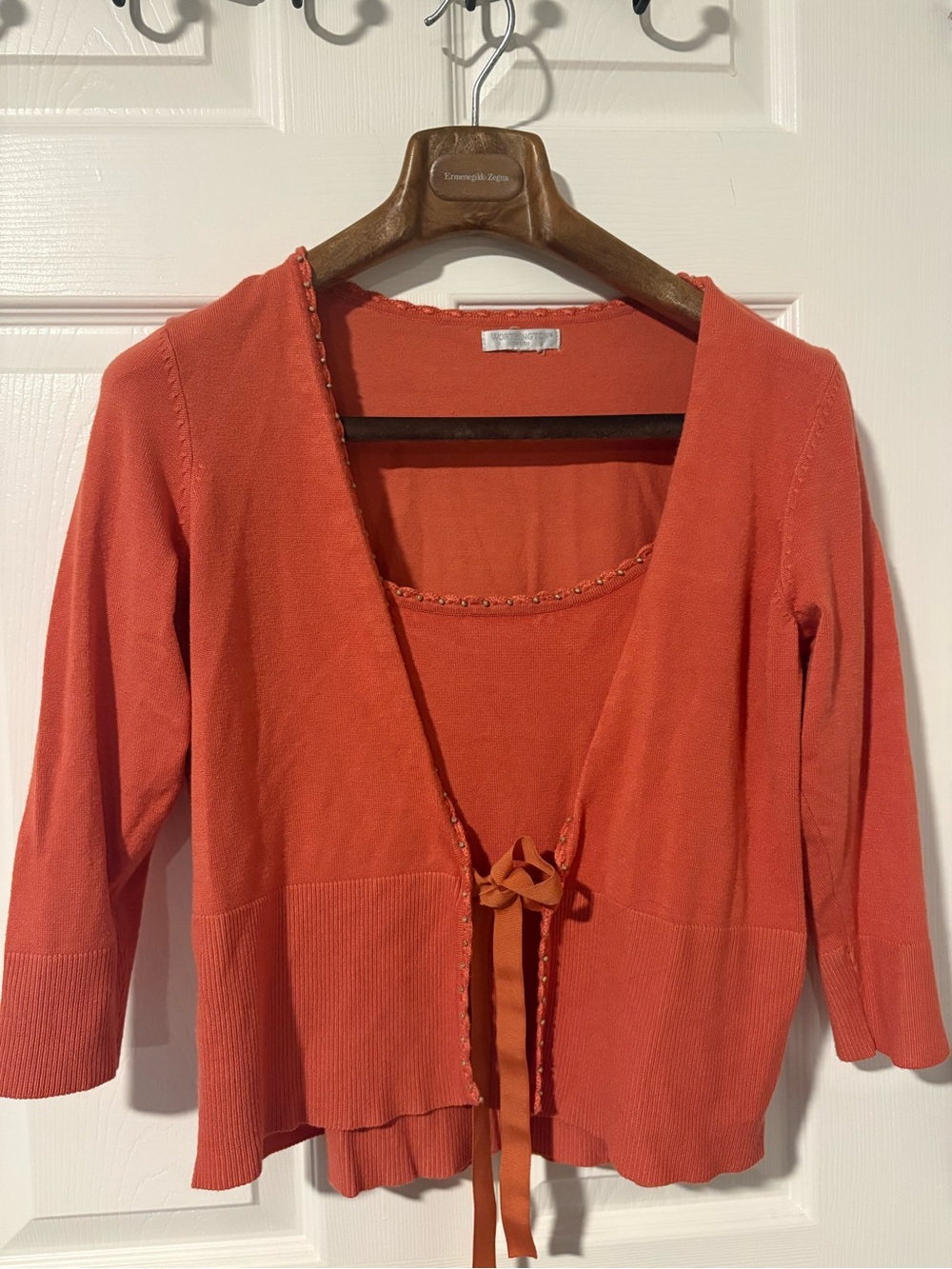 Worthington Coral Tie-Front Sweater Cardigan